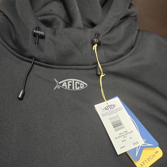 NWT Big Man AFTCO "REAPER," FISHERMAN HOODIE - Picture 3 of 12